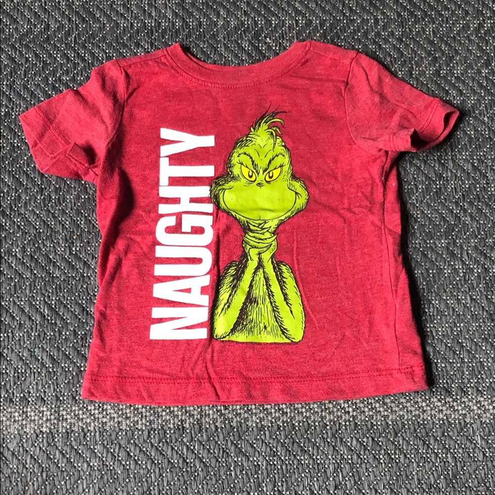 Old navy collectibles Red "Naughty" Grinch Graphic Kids T-Shirt